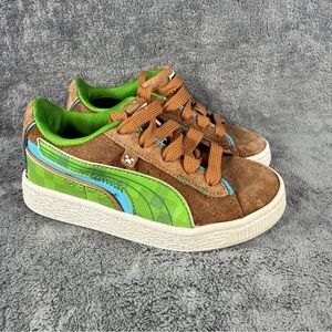 Puma x Minecraft Suede "Grass Block" Sneakers 11c Gamer Low Top
